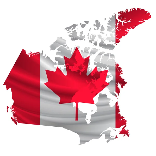 Canada Mapa da bandeira ícone —  Vetores de Stock